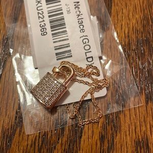 Gold London Lock Necklace